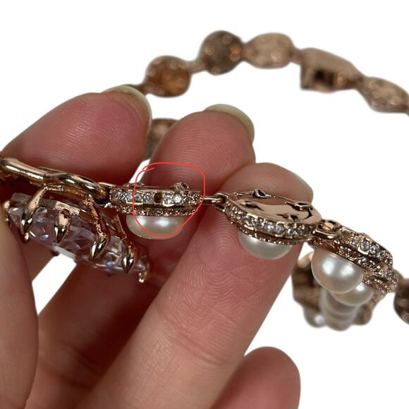 Eddie Borgo Freshwater Pearl Necklace & Bracelet 2pc Set Rose Gold - Picture 8 of 16